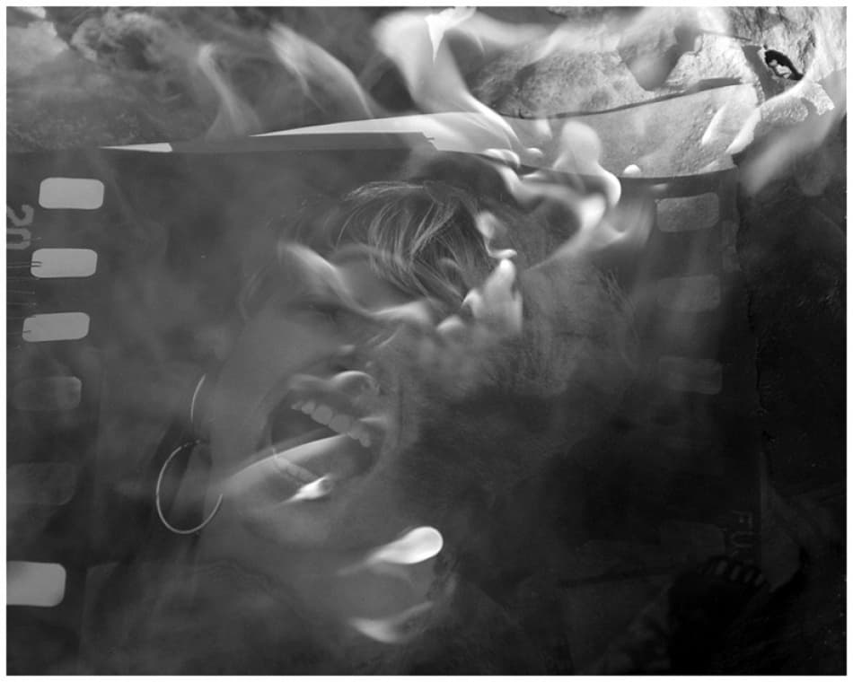 Burning Emotion Portrait by Andre Pelletier — canvas wall art