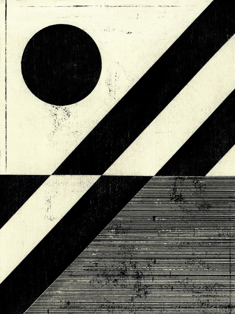 Bold Geometric Contrast by Petr Strnad — canvas wall art