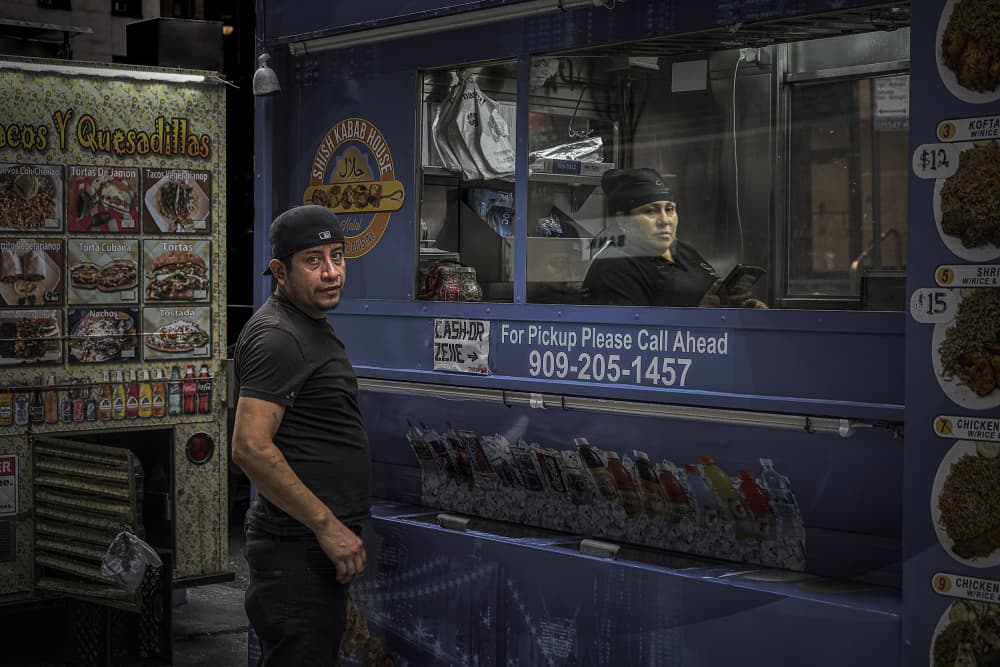 Urban Food Vendor by Michael Eßig — canvas wall art