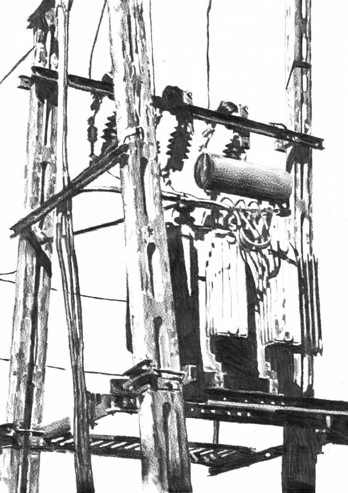 Industrial Utility Sketch by Kulik — canvas wall art