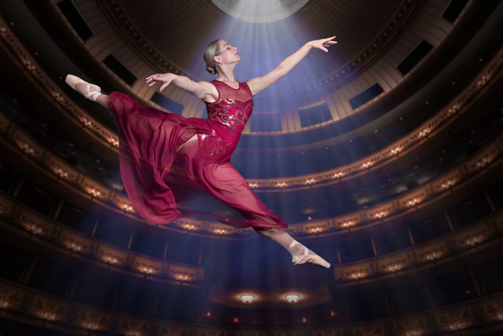 Dramatic Ballet Leap by Marcel Egger — canvas wall art
