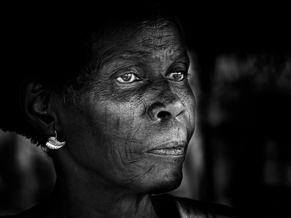 Wise Woman Deep Gaze by Elena Molina — canvas wall art