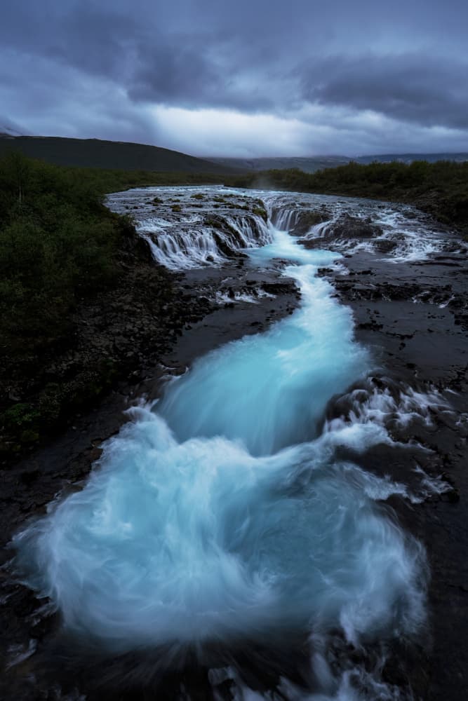 Vibrant Blue River Flow by Chuan Chen APA — canvas wall art