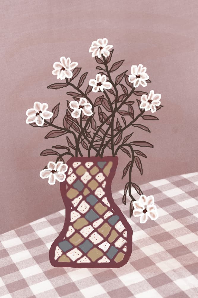 Vase of Rustic Flowers by Christina Sillen — canvas wall art
