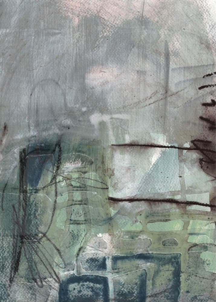 Subtle Geometric Layers by Deb Chaney — canvas wall art