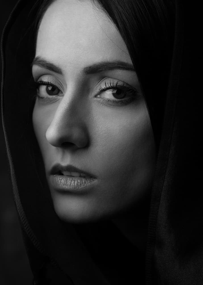 Mysterious Hooded Gaze by Mehdi Mokhtari — canvas wall art