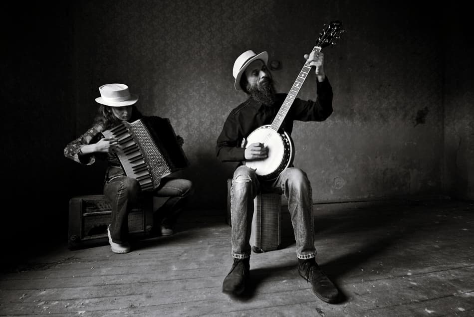Rustic Folk Musicians by mario grobenski - psychodaddy — canvas wall art
