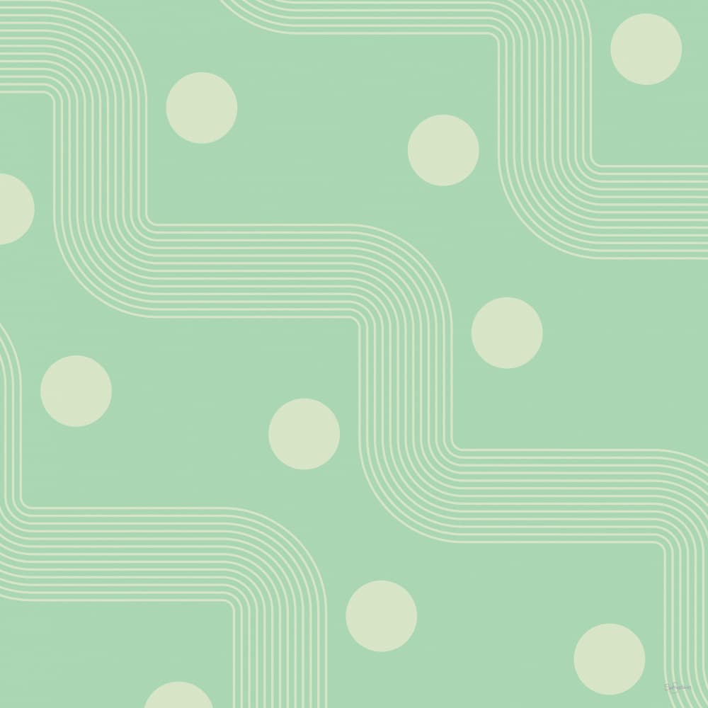 Curved Green Pattern by Sue Skellern — canvas wall art