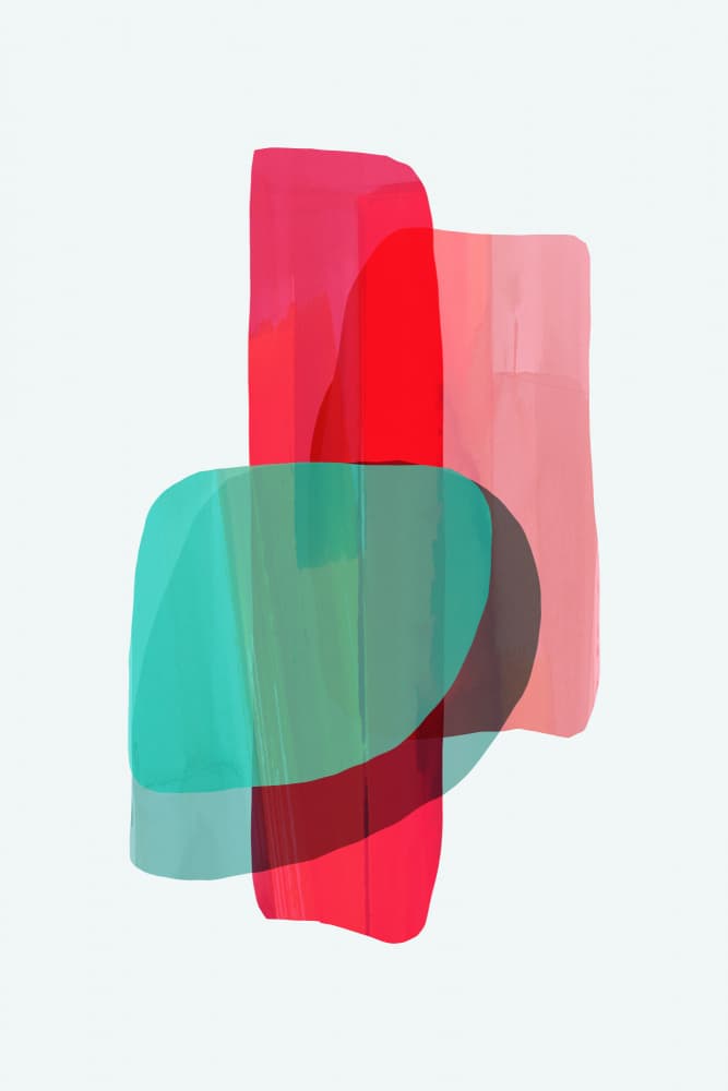 Vibrant Abstract Forms by cartissi — canvas wall art
