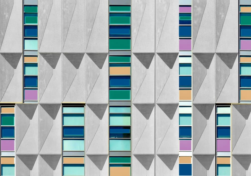 Colorful Geometric Windows by Arnon Orbach — canvas wall art