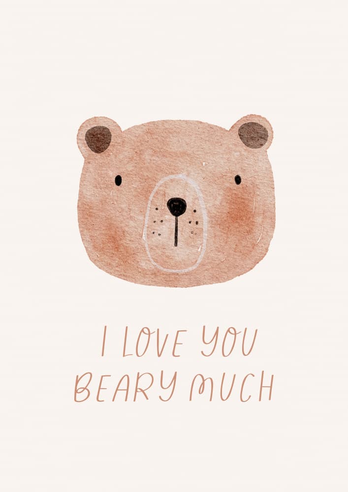 Love You Beary Much by Saskia Michele — canvas wall art