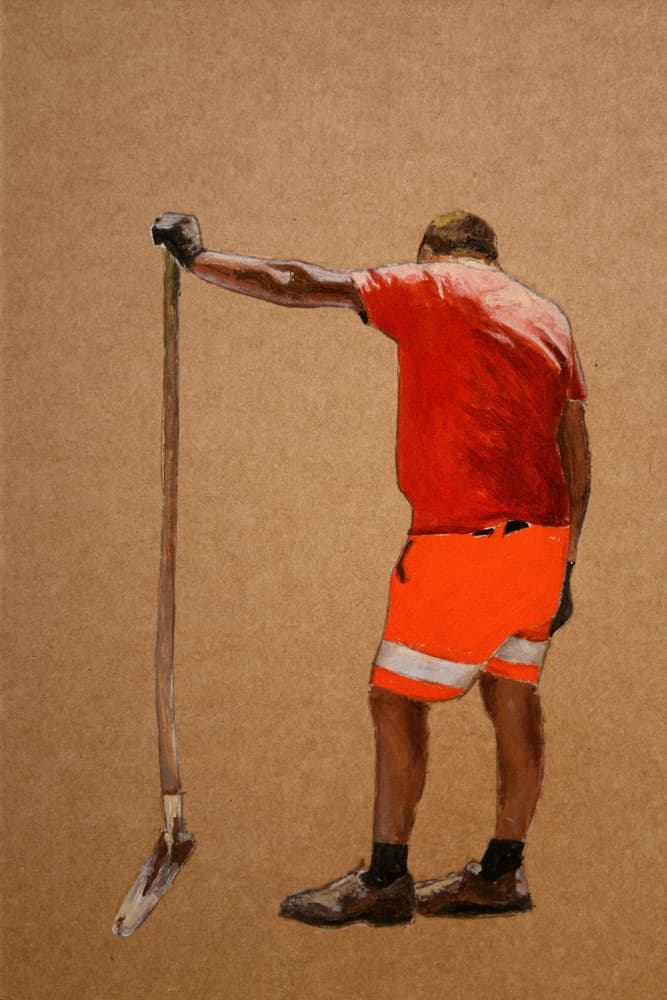Resting Worker by David Diehl — canvas wall art