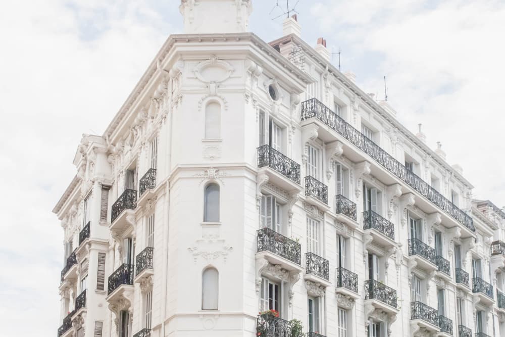 Ornate White Building by Talitha McQueen — canvas wall art