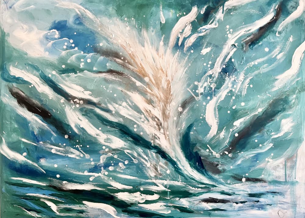 Dynamic Ocean Splash by Annika Tiren — canvas wall art