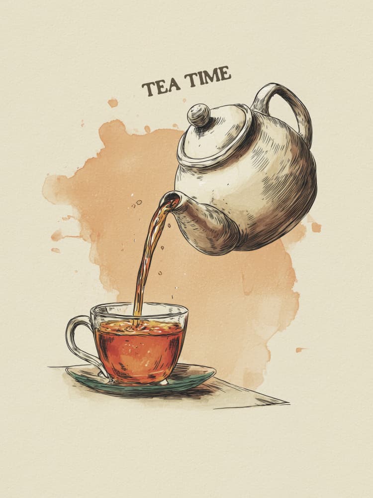 Cozy Tea Time by Andreas Magnusson — canvas wall art
