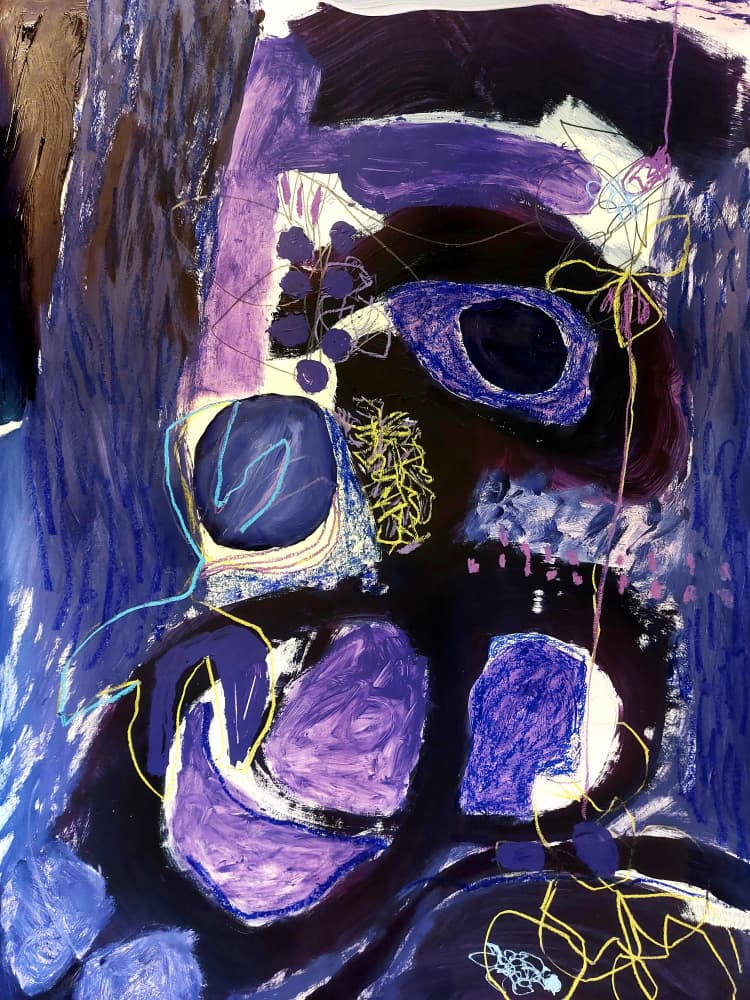 Deep Indigo Expression by Monika Riethmueller — canvas wall art