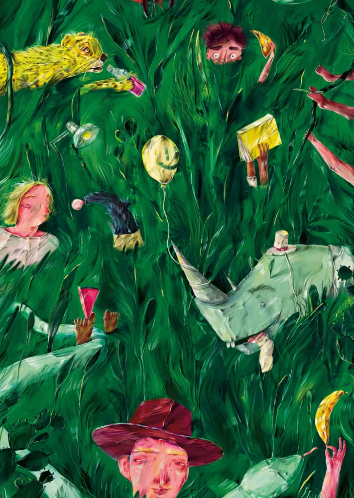 Whimsical Jungle World by Natascha Baumgärtner — canvas wall art