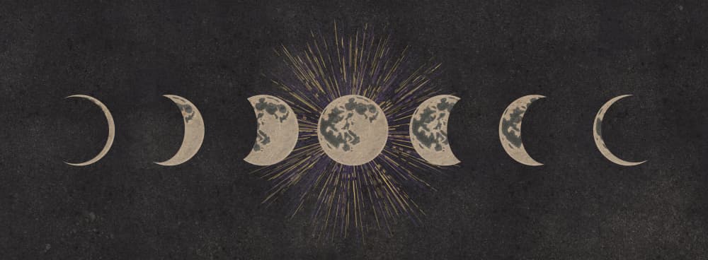 Mystic Moon Phases by Nicholas — canvas wall art