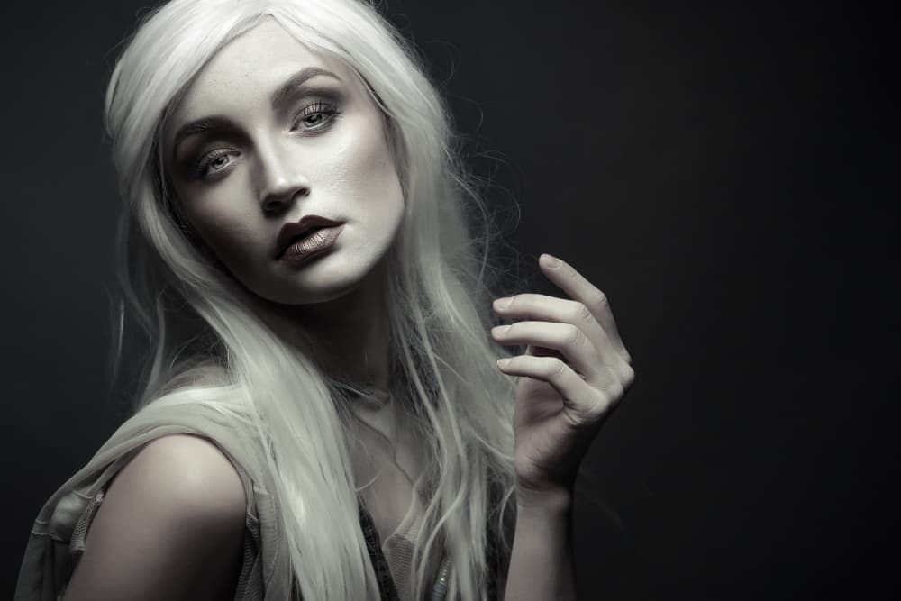 Dramatic Blonde Portrait by Klaus Tesching — canvas wall art
