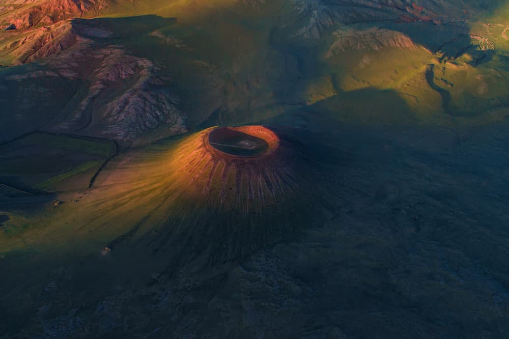 Golden Hour Volcano by Simoon — canvas wall art