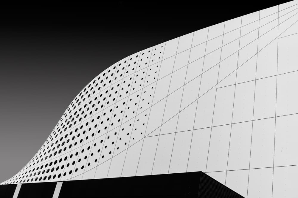Curved Geometric Facade by Greetje van Son — canvas wall art