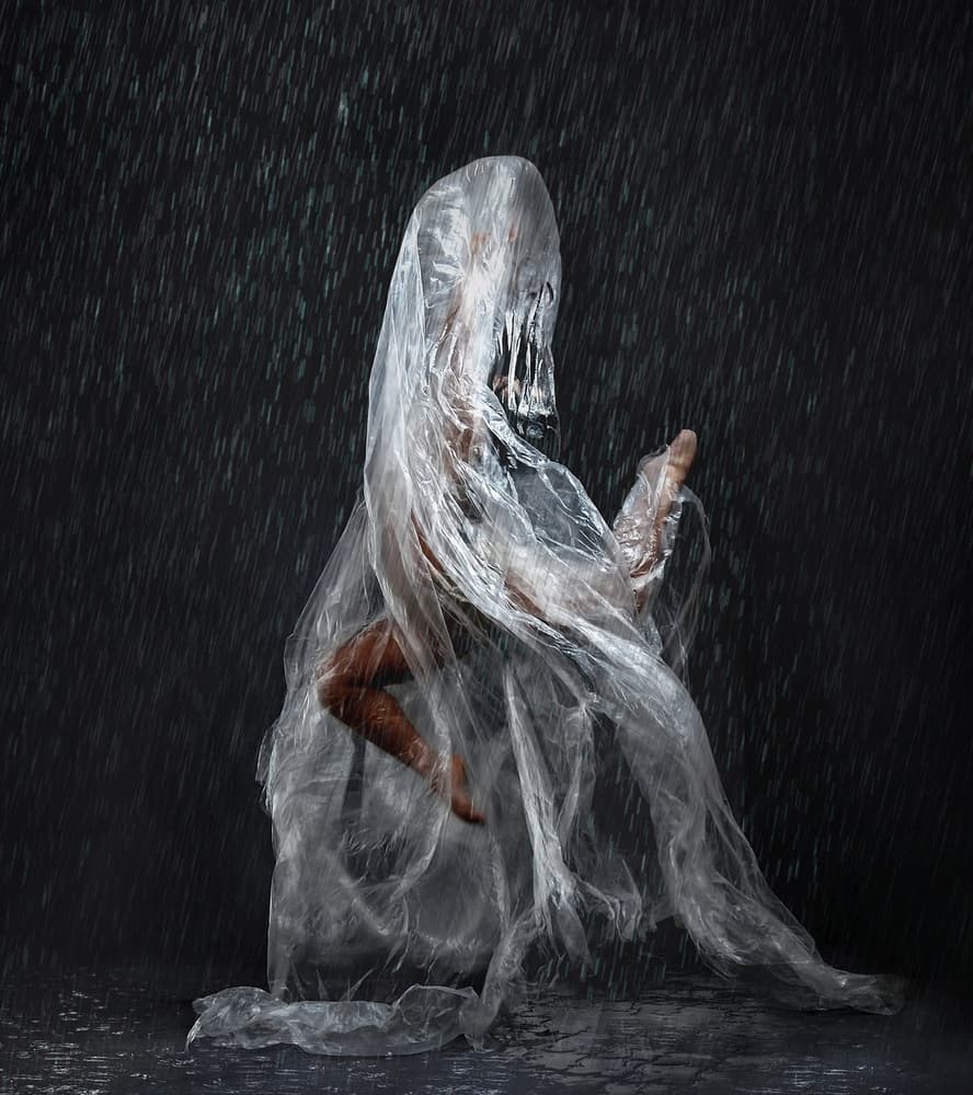 Dancer In Plastic Rain by DDiArte — canvas wall art