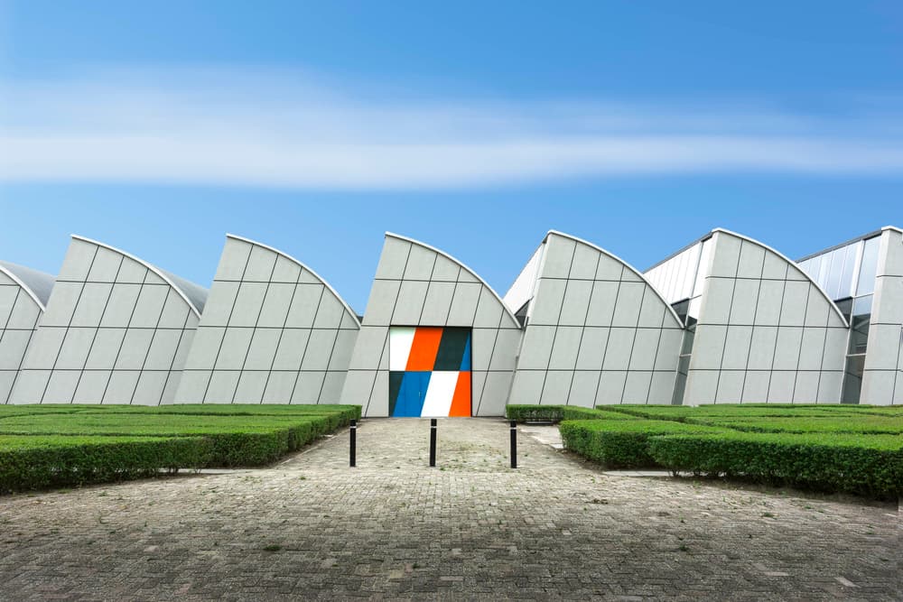 Colorful Architectural Entrance by Greetje van Son — canvas wall art