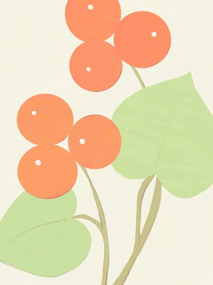 Vibrant Botanical Berries by Little Dean — canvas wall art