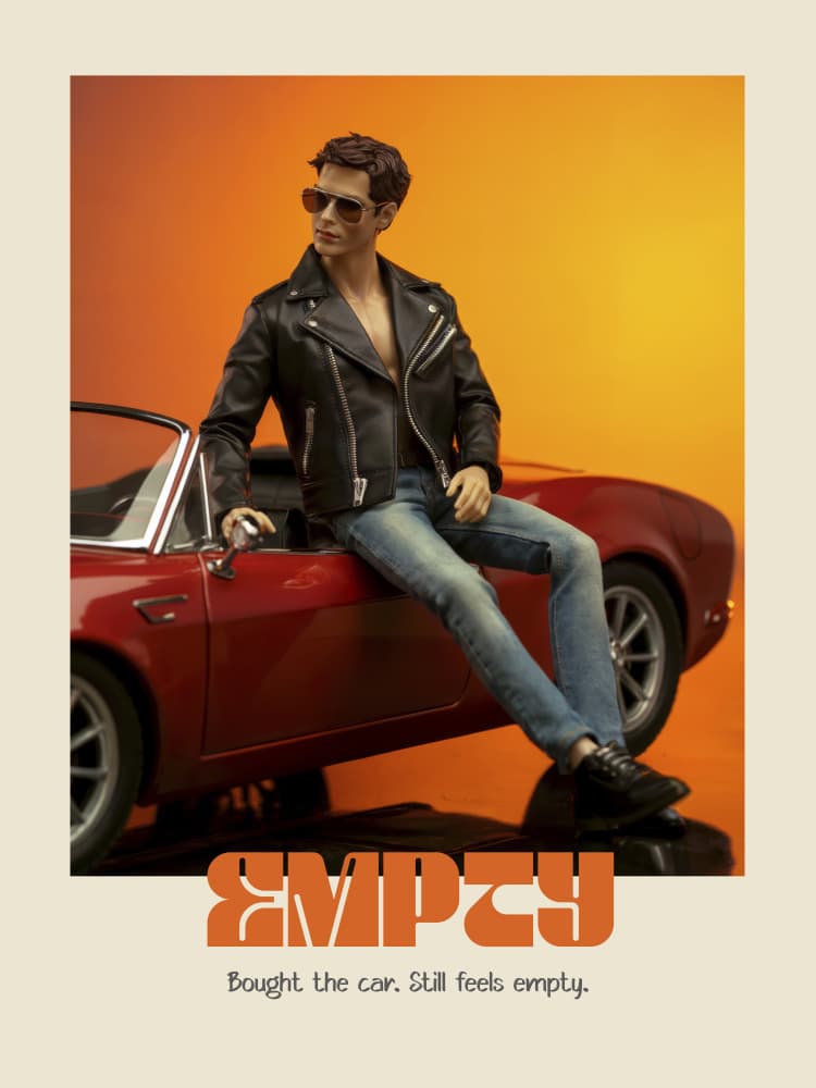 Cool Man Red Car by Andreas Magnusson — canvas wall art