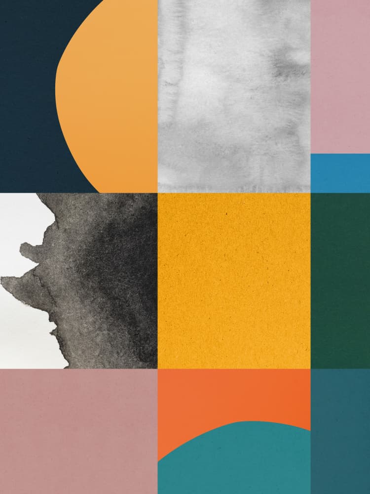 Abstract Shapes and Colors by Vitor Costa — canvas wall art