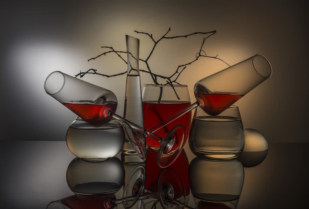 Elegant Wine Still Life by Evgeniy Popov — canvas wall art