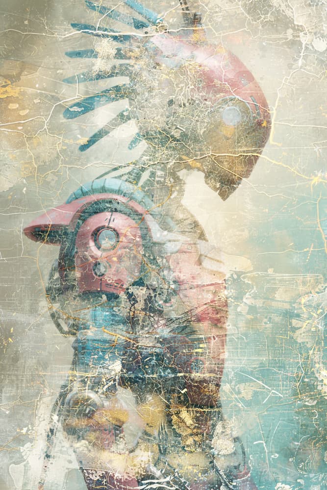 Decayed Robot Forms by Rafal Kulik — canvas wall art