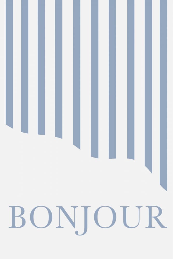 Minimal Bonjour Stripes by Talitha McQueen — canvas wall art