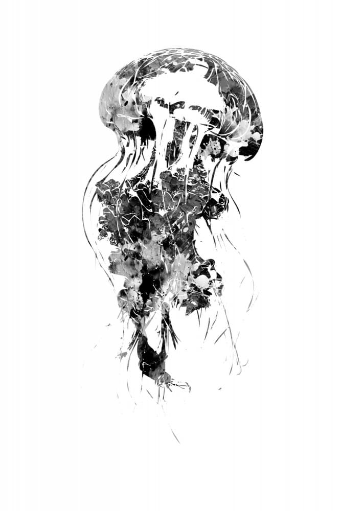 Abstract Jellyfish Flow by Rafal Kulik — canvas wall art