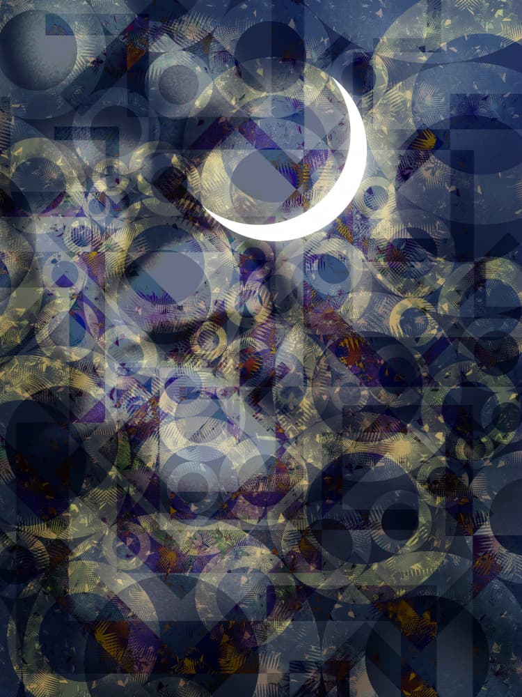 Moonlit Abstract Gaze by Angelo Cerantola — canvas wall art