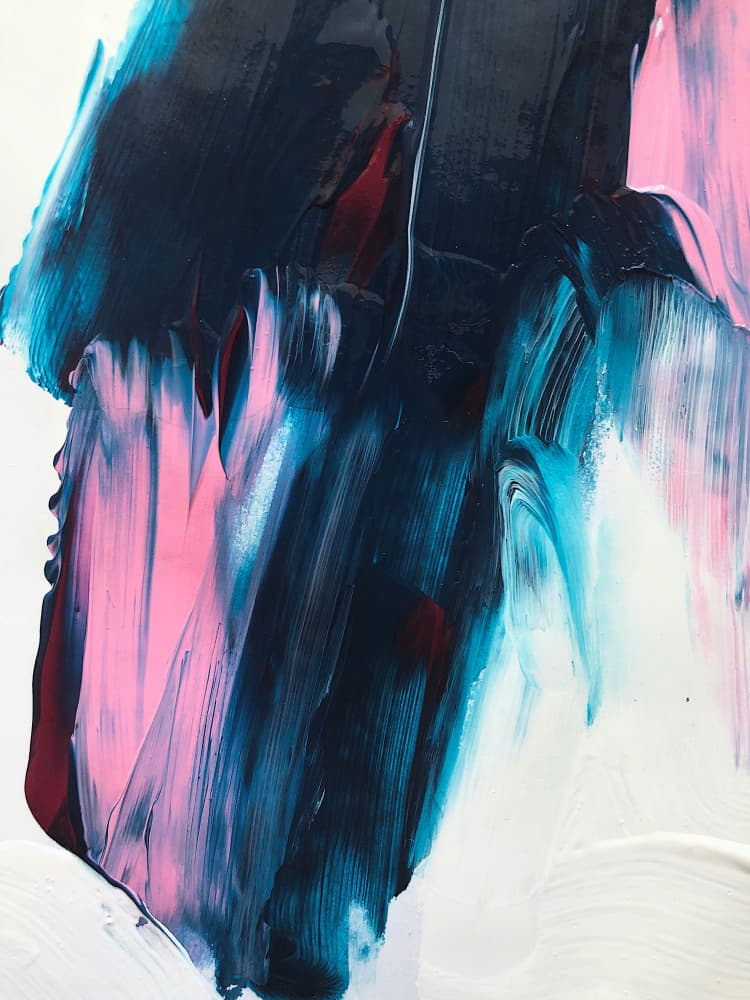 Dynamic Blue Pink Abstract by Ejaaz Haniff — canvas wall art