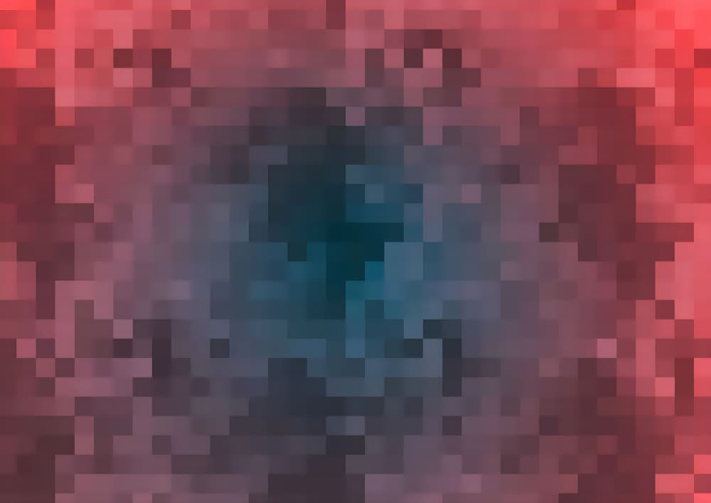 Red Blue Pixelated Gradient by Josie George — canvas wall art
