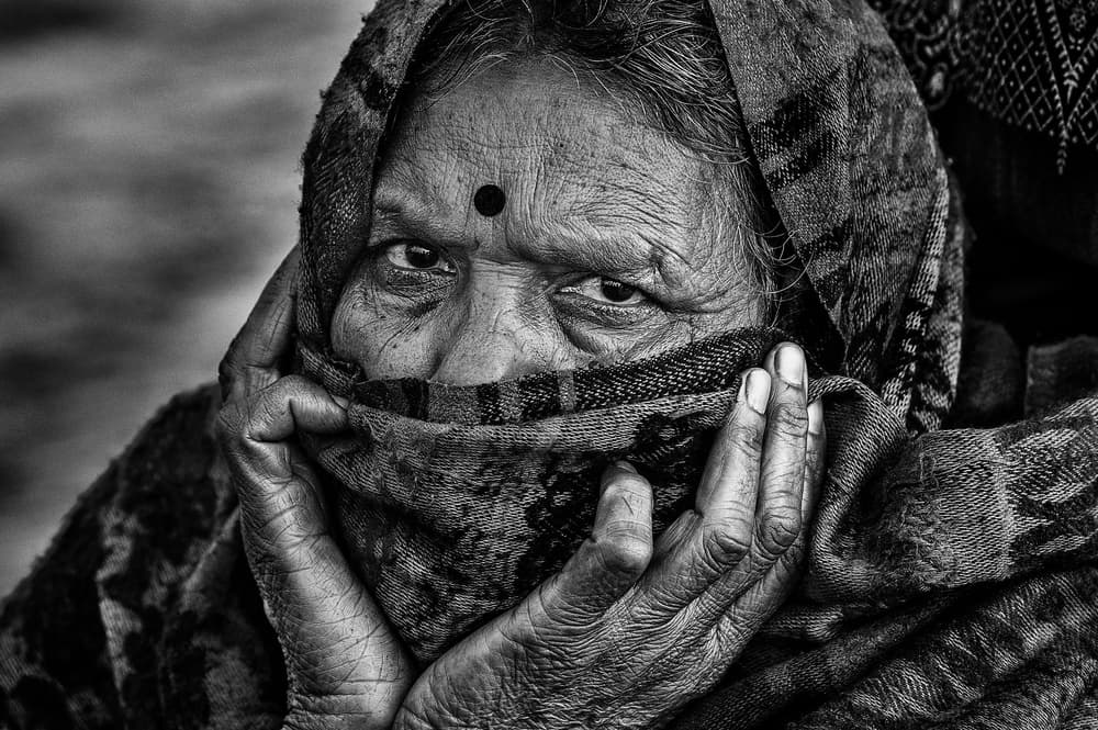 Indian Woman's Gaze by Joxe Inazio Kuesta Garmendia — canvas wall art