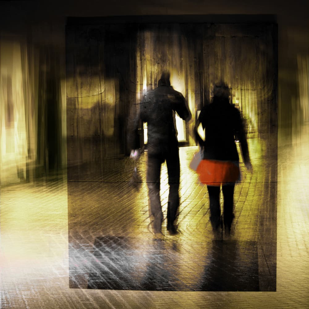Blurred City Walk by Rudi Jacobs — canvas wall art