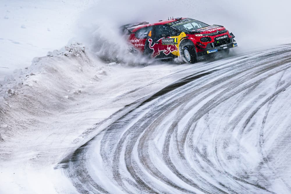 Winter Rally Drift by ATTILA SZABO — canvas wall art