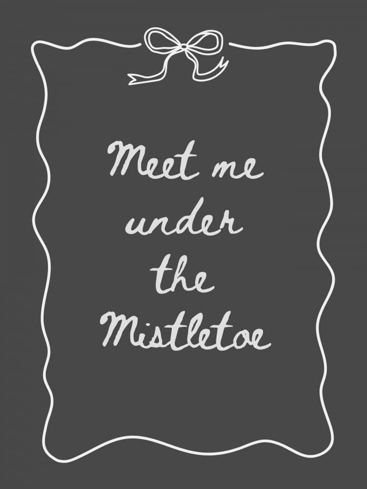 Mistletoe Christmas Quote by Jolly and Dash — canvas wall art