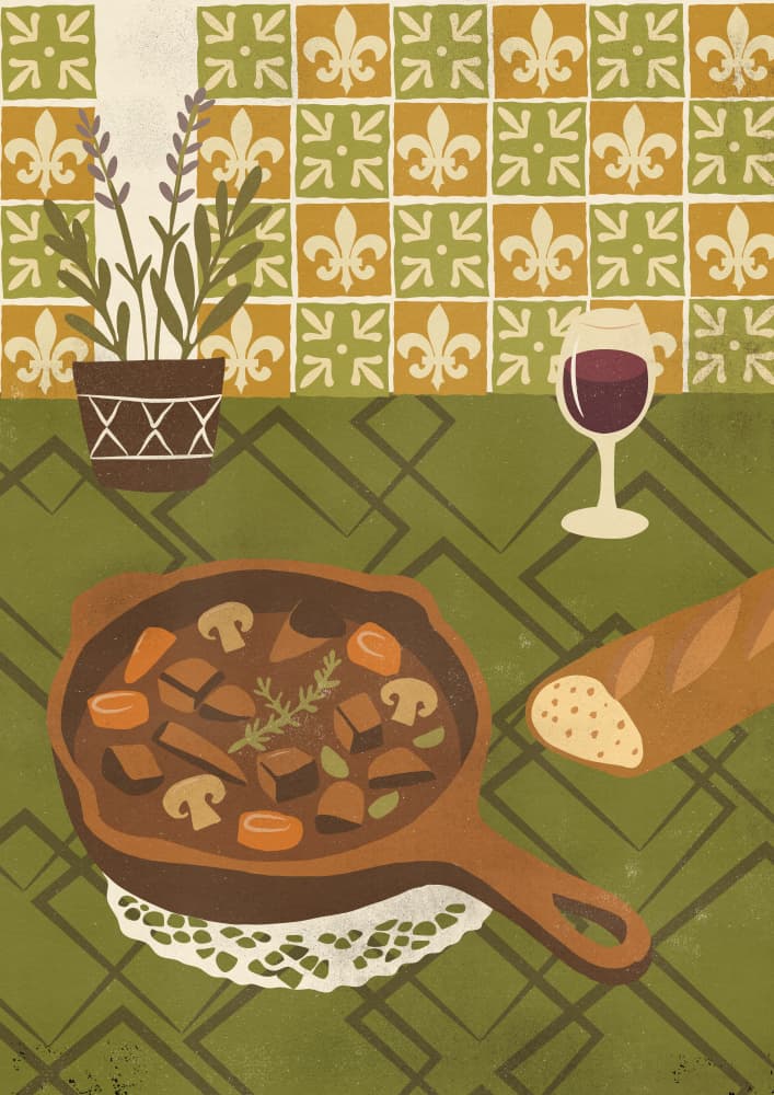 Rustic French Stew by Nicholas — canvas wall art