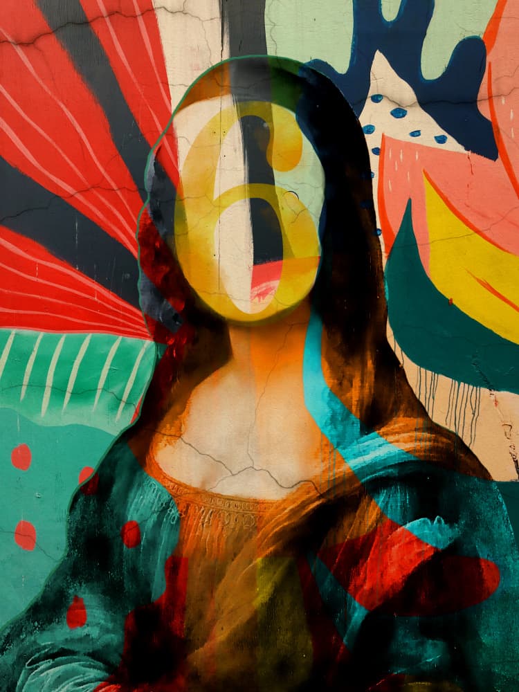 Mona Lisa Six by Marja van den Hurk — canvas wall art