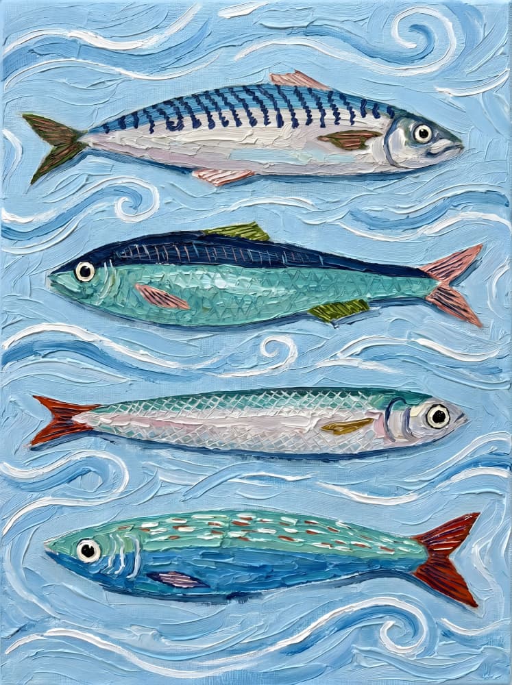 Colorful Ocean Fish by HUGO — canvas wall art