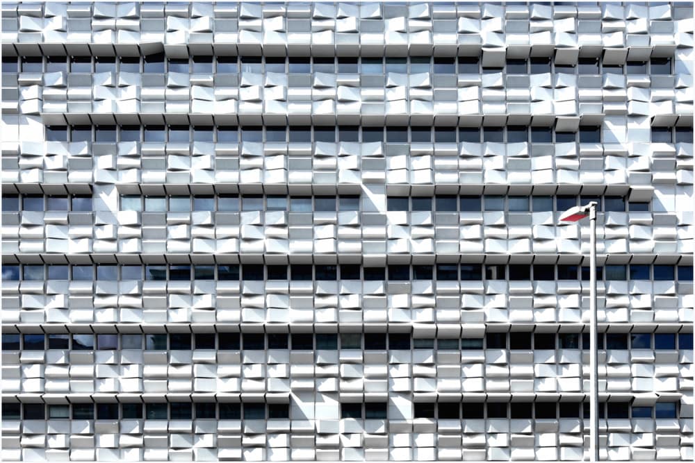 Modern Geometric Facade by Jorge Pimenta — canvas wall art