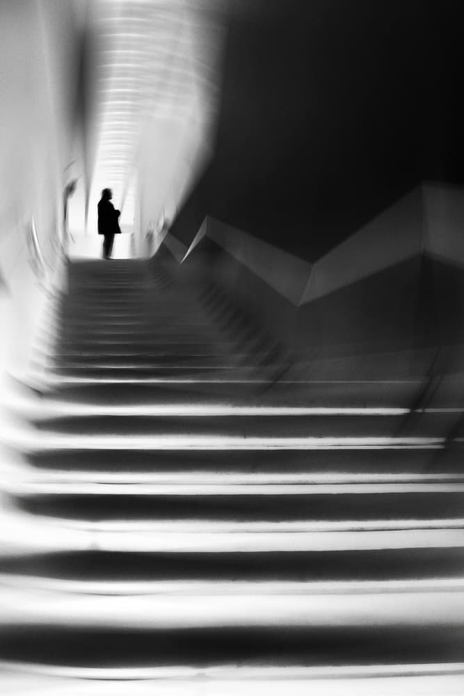 Staircase Silhouette by Nicodemo Quaglia — canvas wall art
