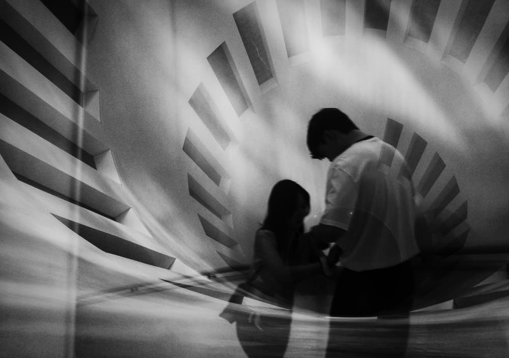 Intimate Spiral Embrace by Mi Young Choi — canvas wall art