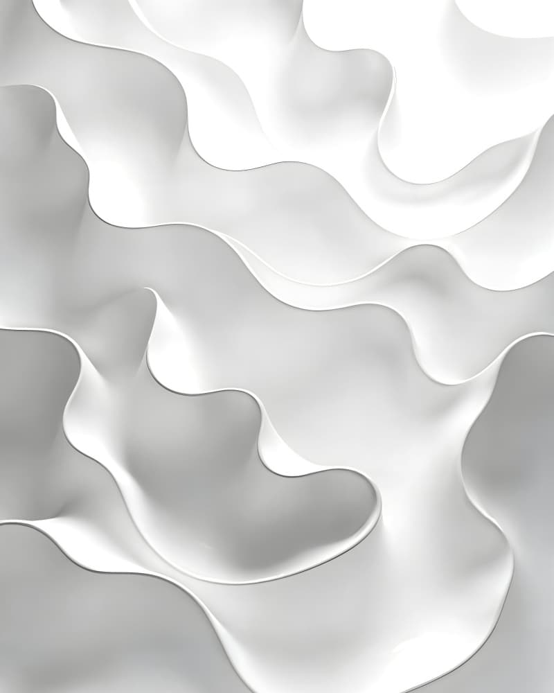 Smooth White Curves by Uma Gokhale — canvas wall art