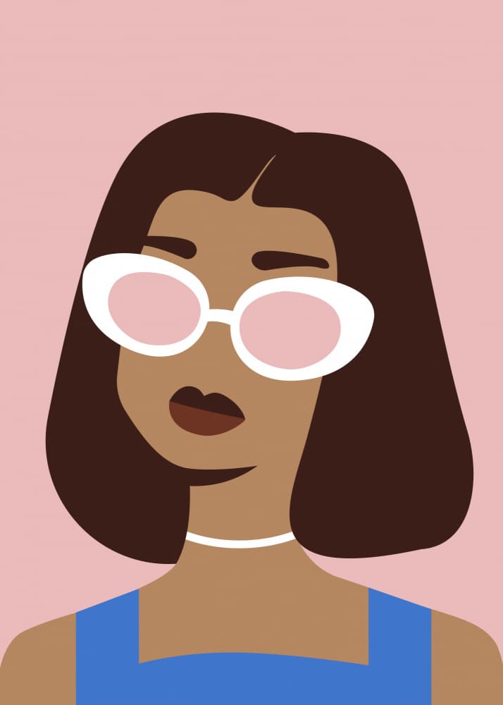Stylish Woman Pink Shades by Chantal Jemmott — canvas wall art