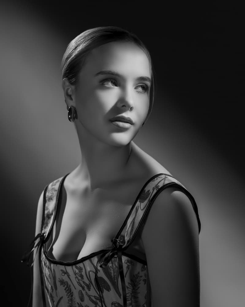 Elegant Shadow Portrait by Martin Lee — canvas wall art